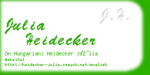 julia heidecker business card